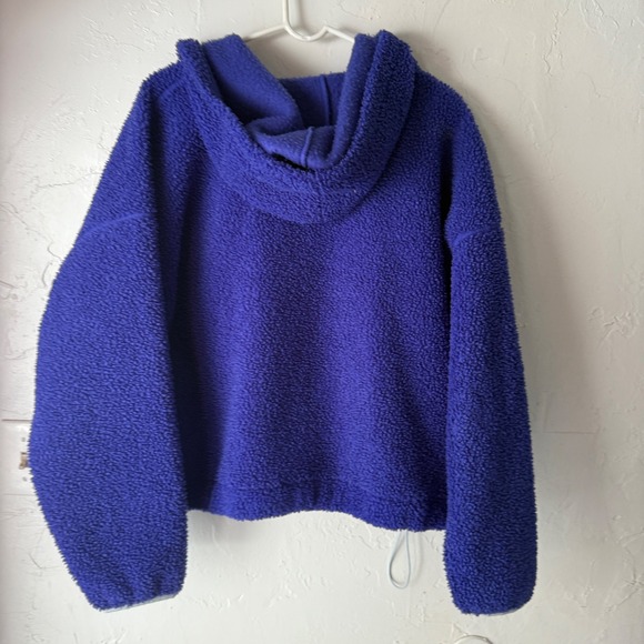 Wild Fable Womens Purple‎ Fleece Sherpa Quarter Zip Hoodie Top XXL Plus - Picture 8 of 10